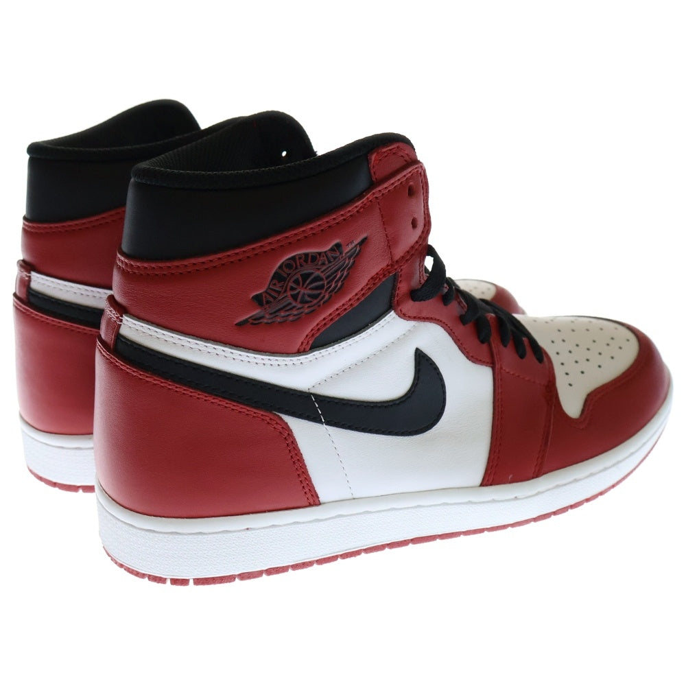 NIKE(ナイキ) 【観賞用 2015年製】AIR JORDAN 1 RETRO HIGH CHICAGO 555088-101 エアジョーダン1 シカゴ ハイスニーカー レッド/ホワイト US10.5/28.5cm