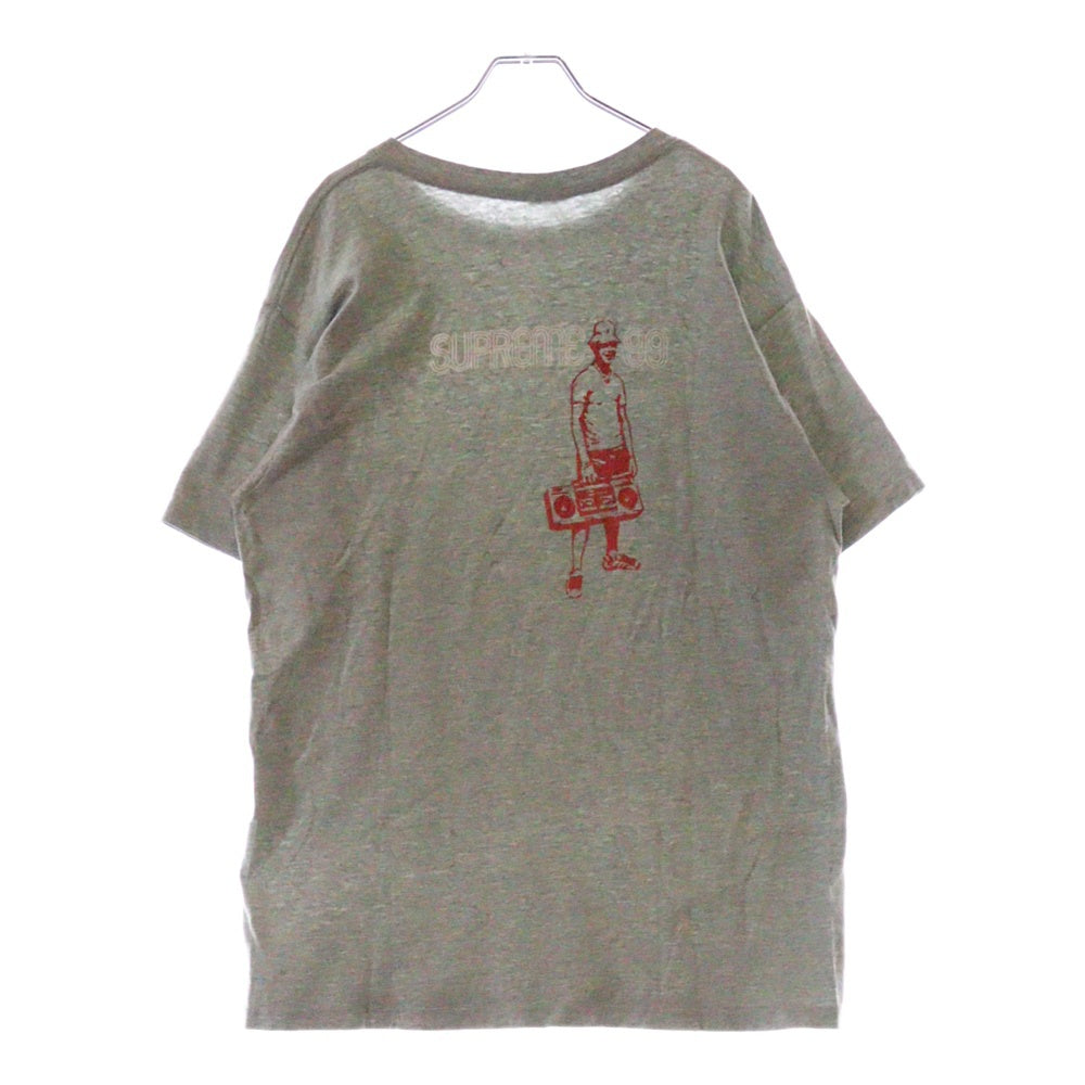 SUPREME(シュプリーム) 90s 初期 ラジカセ プリント クルーネック 半袖Tシャツ カットソー グレー