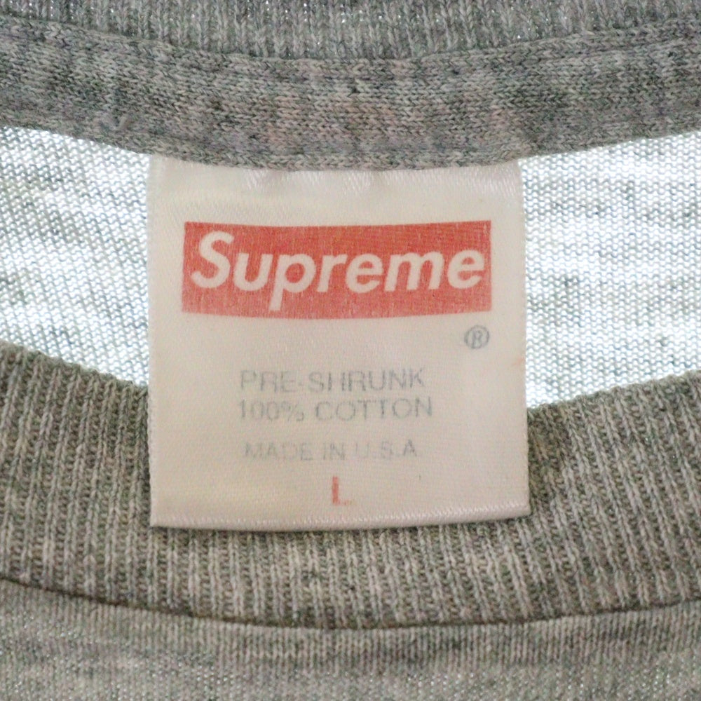 SUPREME(シュプリーム) 90s 初期 ラジカセ プリント クルーネック 半袖Tシャツ カットソー グレー