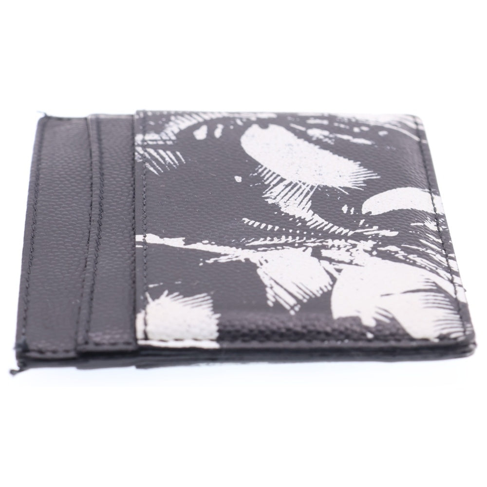 SAINT LAURENT PARIS(サンローランパリ) ハワイアンロゴレザーカードケース ブラック