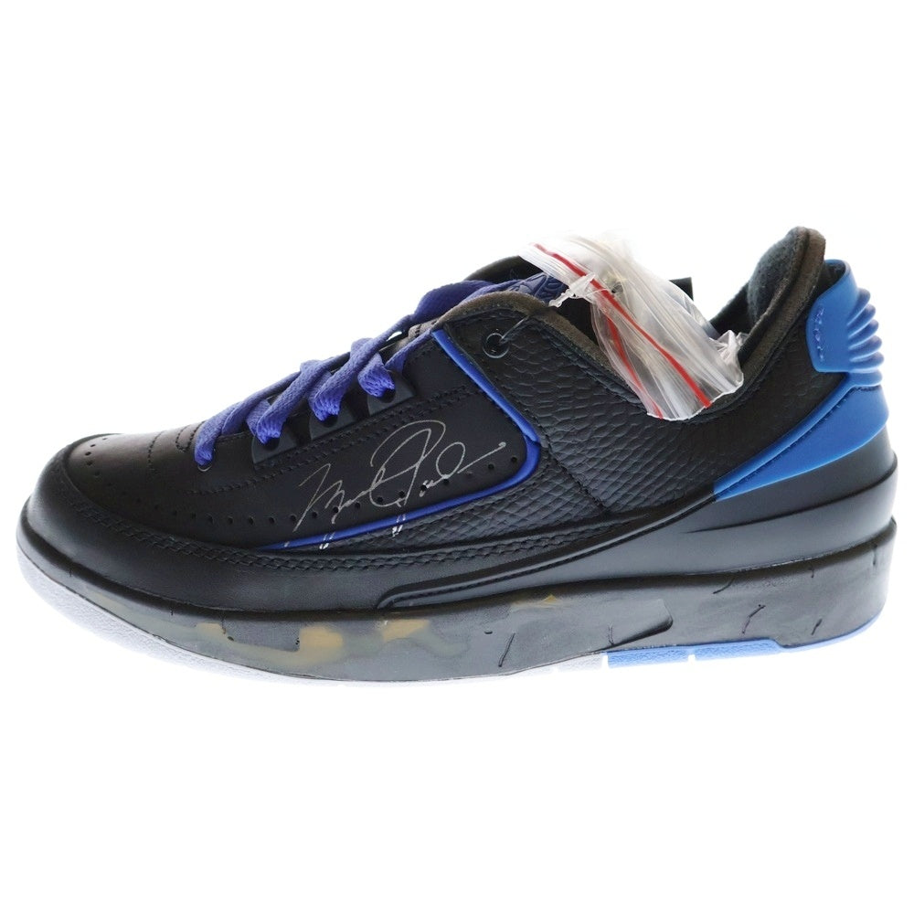 NIKE(ナイキ) ×OFF-WHITE AIR JORDAN 2 RETRO LOW SP DJ4375-004 オフホワイト エアジョーダン2 レトロ ローカットスニーカー ブラック/ブルー US5.5/24.0cm