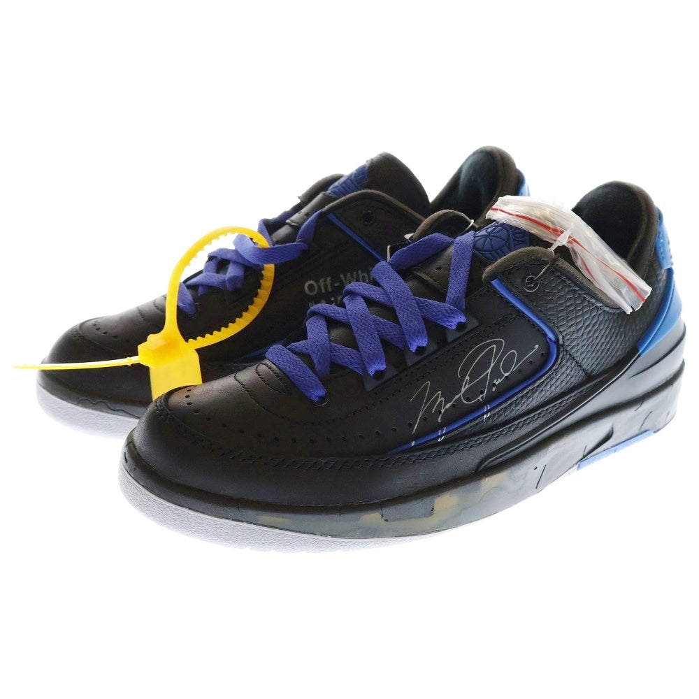 NIKE(ナイキ) ×OFF-WHITE AIR JORDAN 2 RETRO LOW SP DJ4375-004 オフホワイト エアジョーダン2 レトロ ローカットスニーカー ブラック/ブルー US5.5/24.0cm