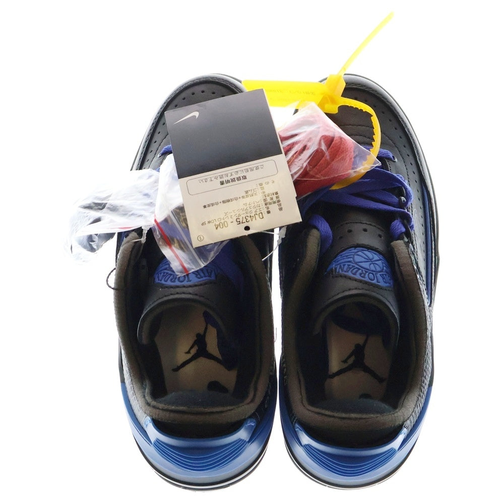 NIKE(ナイキ) ×OFF-WHITE AIR JORDAN 2 RETRO LOW SP DJ4375-004 オフホワイト エアジョーダン2 レトロ ローカットスニーカー ブラック/ブルー US5.5/24.0cm