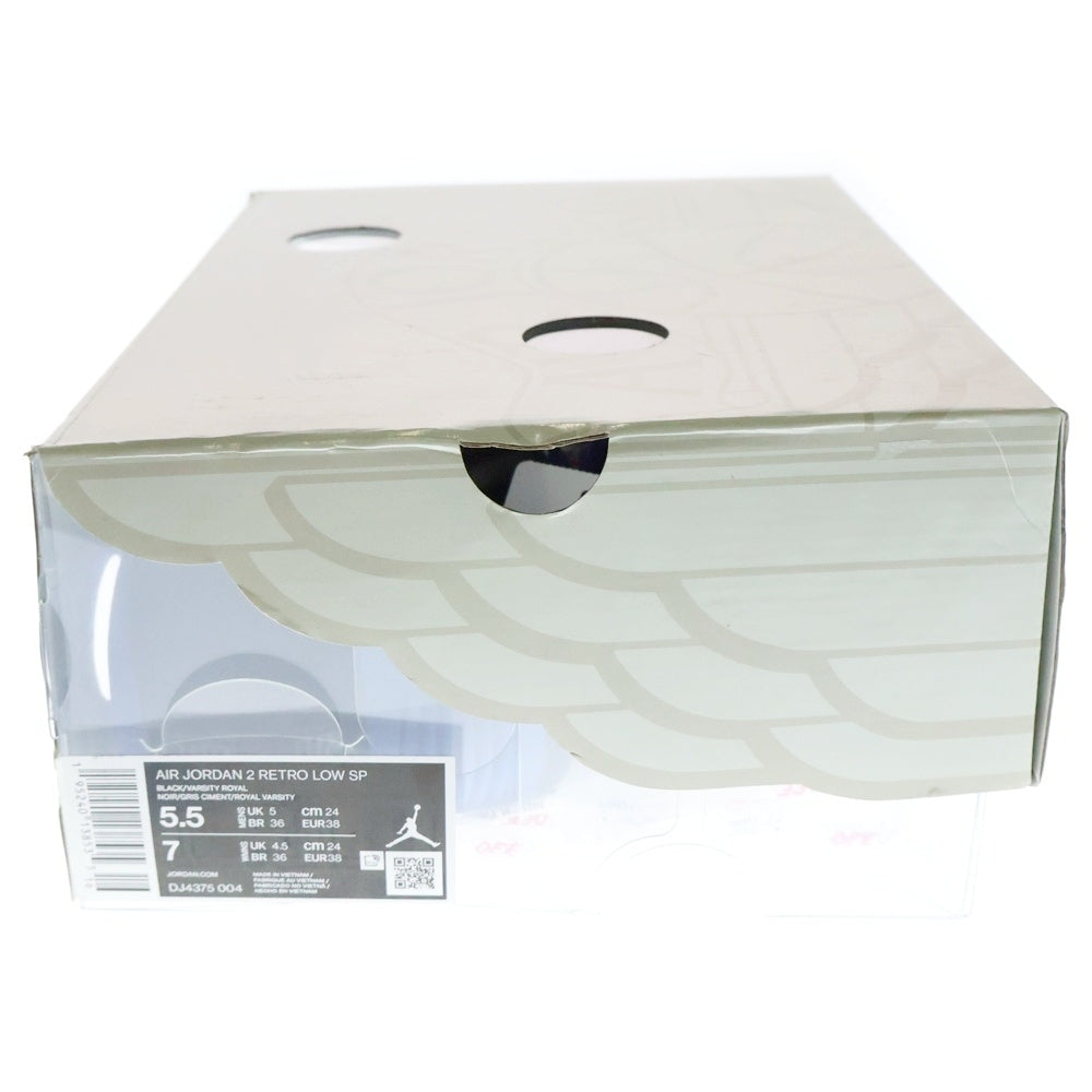 NIKE(ナイキ) ×OFF-WHITE AIR JORDAN 2 RETRO LOW SP DJ4375-004 オフホワイト エアジョーダン2 レトロ ローカットスニーカー ブラック/ブルー US5.5/24.0cm