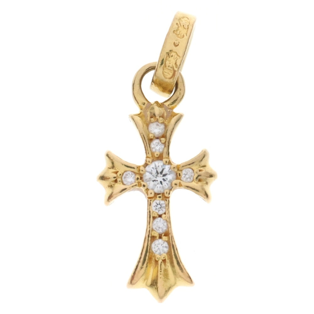CHROME HEARTS(クロムハーツ) 22K CRS BBYFAT P/DIA ベイビーファットクロス PAVEダイヤ ペンダントトップ ゴールド BCA035