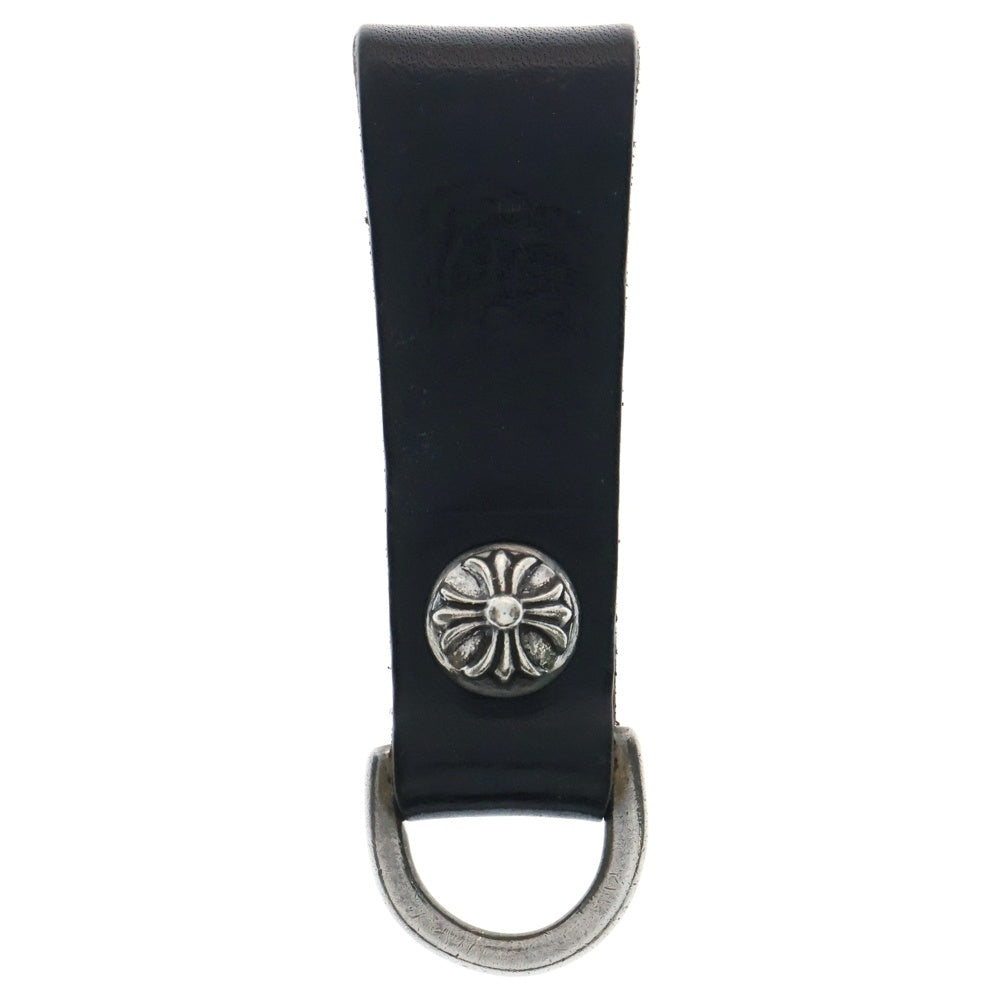CHROME HEARTS(クロムハーツ) BELT LOOP D RING Dリング クロスボールベルトループ ブラック/シルバー BCA415