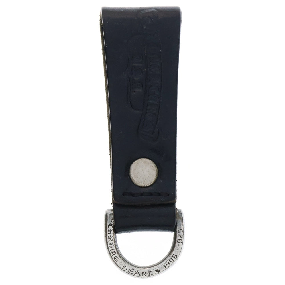 CHROME HEARTS(クロムハーツ) BELT LOOP D RING Dリング クロスボールベルトループ ブラック/シルバー BCA415
