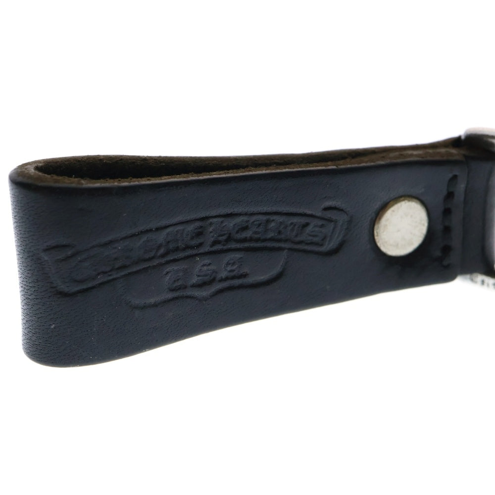CHROME HEARTS(クロムハーツ) BELT LOOP D RING Dリング クロスボールベルトループ ブラック/シルバー BCA415