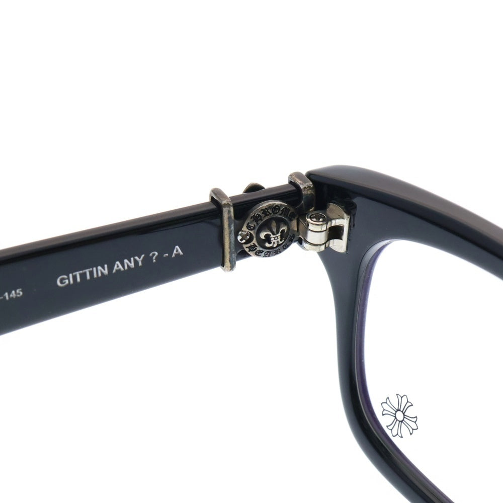 CHROME HEARTS(クロムハーツ) GITTIN ANY ?-A BSフレアテンプル ウェリントン型サングラス 眼鏡 ブラック