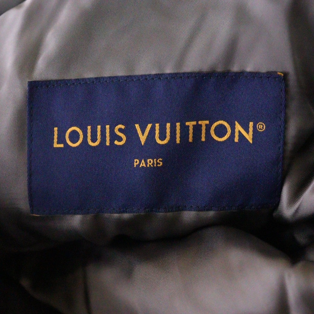 LOUIS VUITTON(ルイヴィトン) 23AW Monoglam Film Studios Mix Leather Blouson RM232 BQV HPL85E モノグラム フィルムスタジオ レザー切替バーシティジャケット グレー