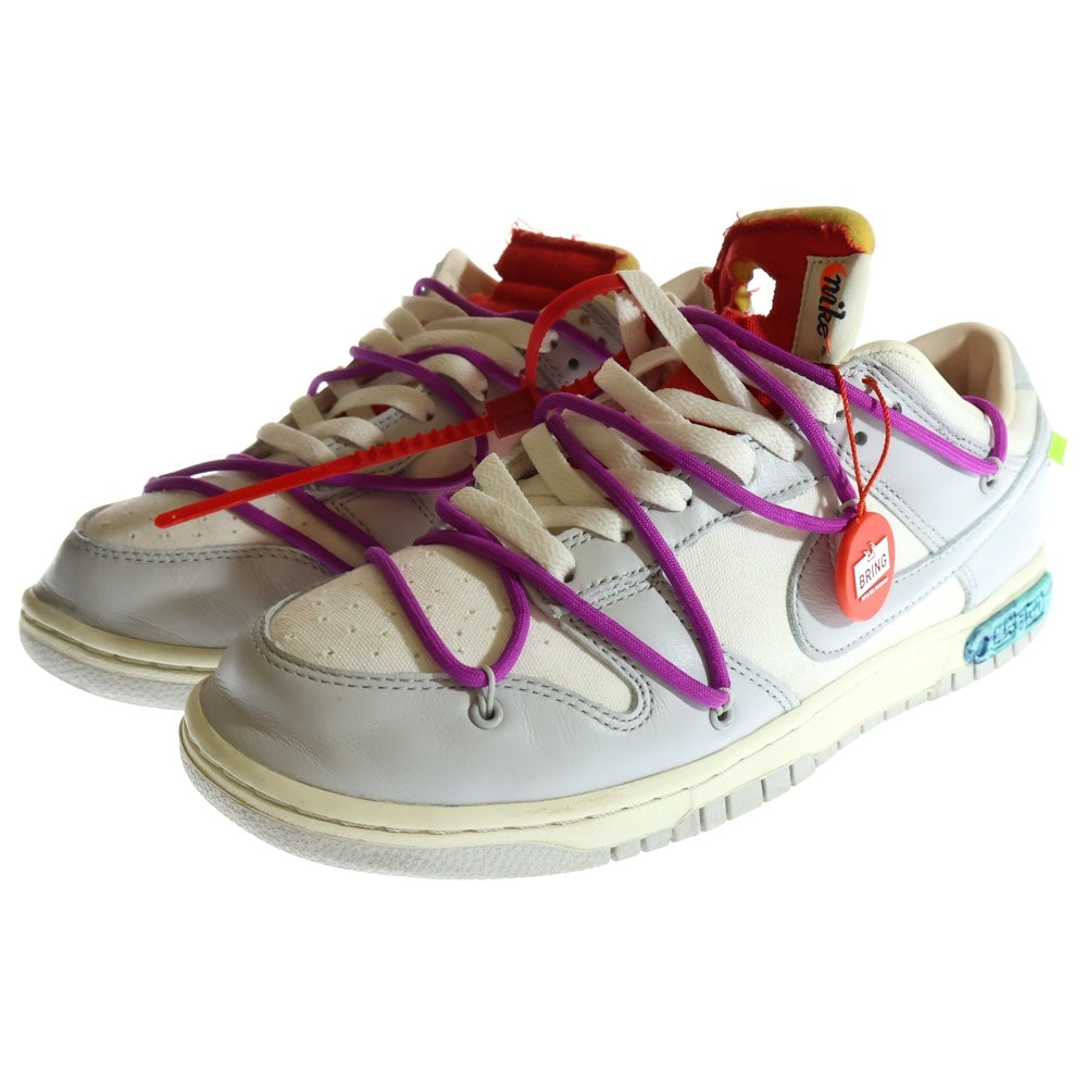 NIKE(ナイキ) ×OFF-WHITE DUNK LOW THE 50 Collection Lot 19 DM1602-101 オフホワイト ダンク ローカットスニーカー グレー/ホワイト US11/29.0cm