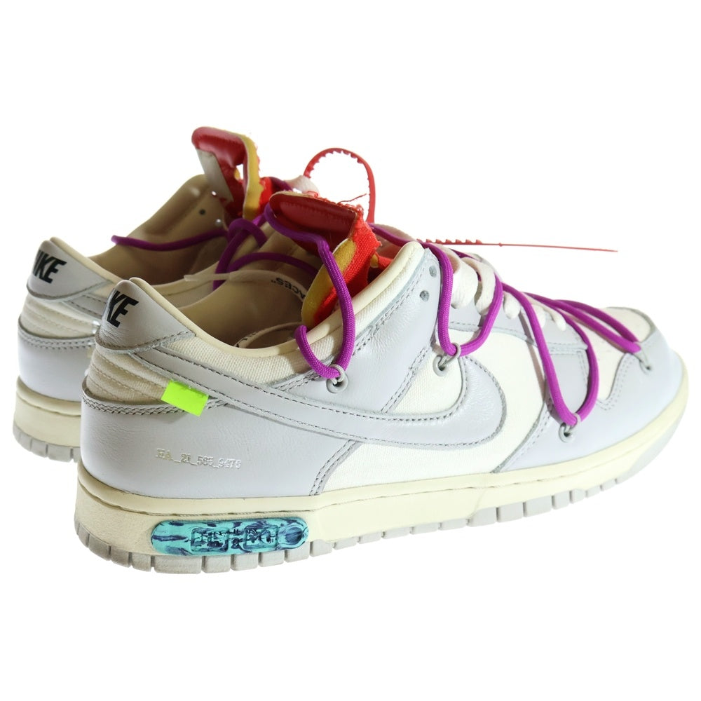 NIKE(ナイキ) ×OFF-WHITE DUNK LOW THE 50 Collection Lot 19 DM1602-101 オフホワイト ダンク ローカットスニーカー グレー/ホワイト US11/29.0cm