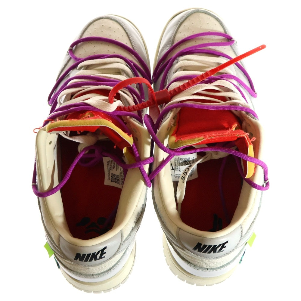 NIKE(ナイキ) ×OFF-WHITE DUNK LOW THE 50 Collection Lot 19 DM1602-101 オフホワイト ダンク ローカットスニーカー グレー/ホワイト US11/29.0cm