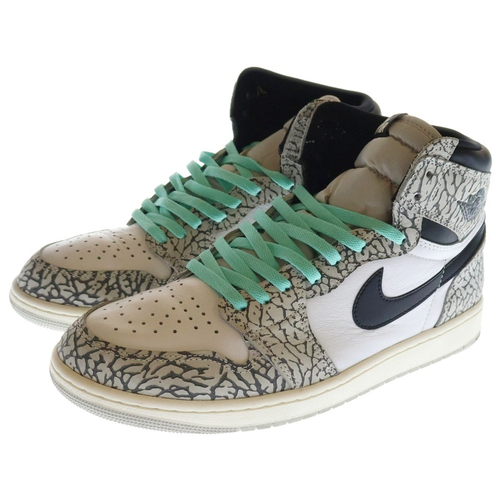 NIKE(ナイキ) AIR JORDAN 1 HIGH OG WHITE CEMENT DZ5485-052 エアジョーダン1 ホワイトセメント ハイカットスニーカー ホワイト/グレー US11/29cm