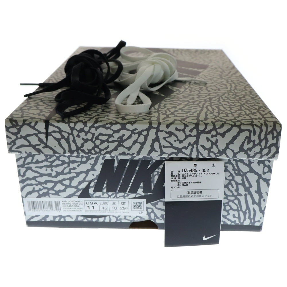 NIKE(ナイキ) AIR JORDAN 1 HIGH OG WHITE CEMENT DZ5485-052 エアジョーダン1 ホワイトセメント ハイカットスニーカー ホワイト/グレー US11/29cm