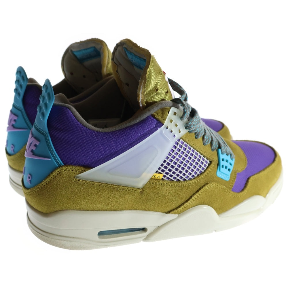 NIKE(ナイキ) ×UNION AIR JORDAN 4 SP DESERT MOSS DJ5718-300 ユニオン エアジョーダン4 デザートモス ミッドカットスニーカー イエロー/パープル US11/29.0cm