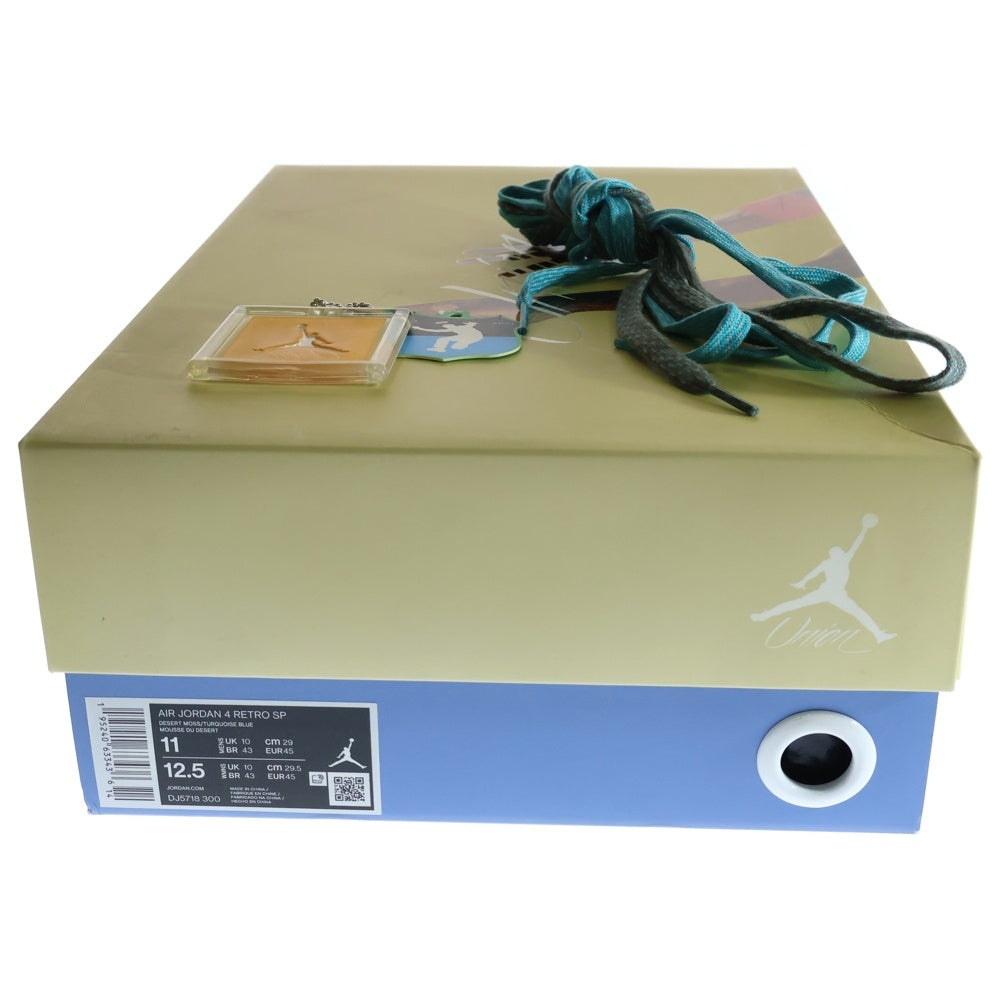 NIKE(ナイキ) ×UNION AIR JORDAN 4 SP DESERT MOSS DJ5718-300 ユニオン エアジョーダン4 デザートモス ミッドカットスニーカー イエロー/パープル US11/29.0cm