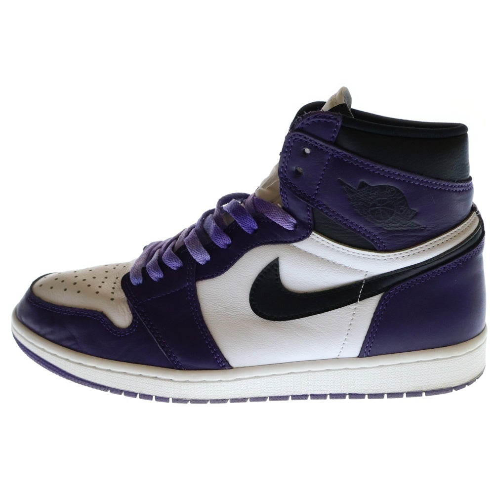 NIKE(ナイキ) AIR JORDAN 1 RETRO HIGH OG COURT PURPLE 555088-500 エアジョーダン1 コートパープル ハイカットスニーカー ホワイト/パープル US11/29.0cm