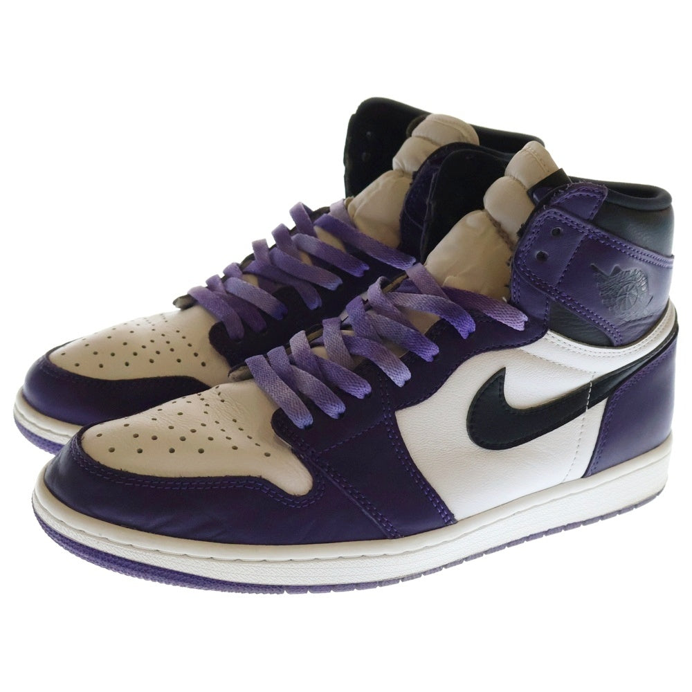 NIKE(ナイキ) AIR JORDAN 1 RETRO HIGH OG COURT PURPLE 555088-500 エアジョーダン1 コートパープル ハイカットスニーカー ホワイト/パープル US11/29.0cm