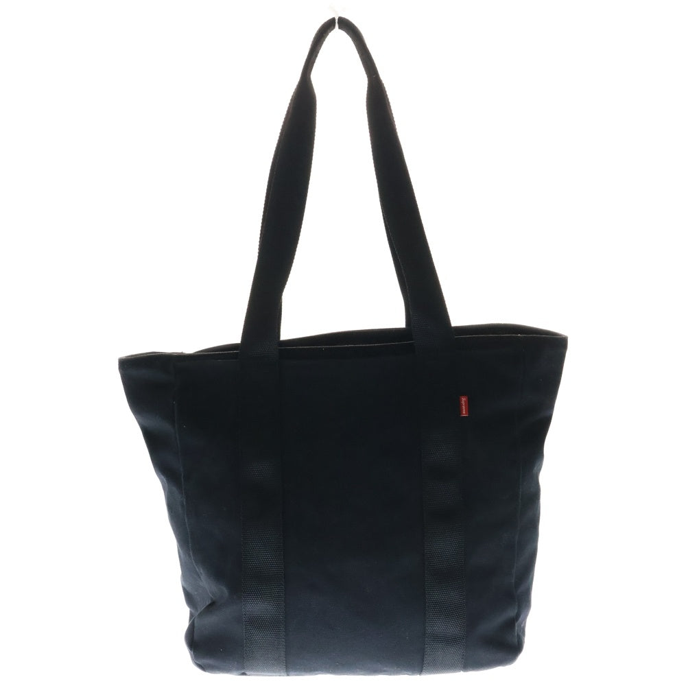 SUPREME(シュプリーム) 22AW Logo Canvas Tote フロントロゴ キャンバス トートバッグ ブラック