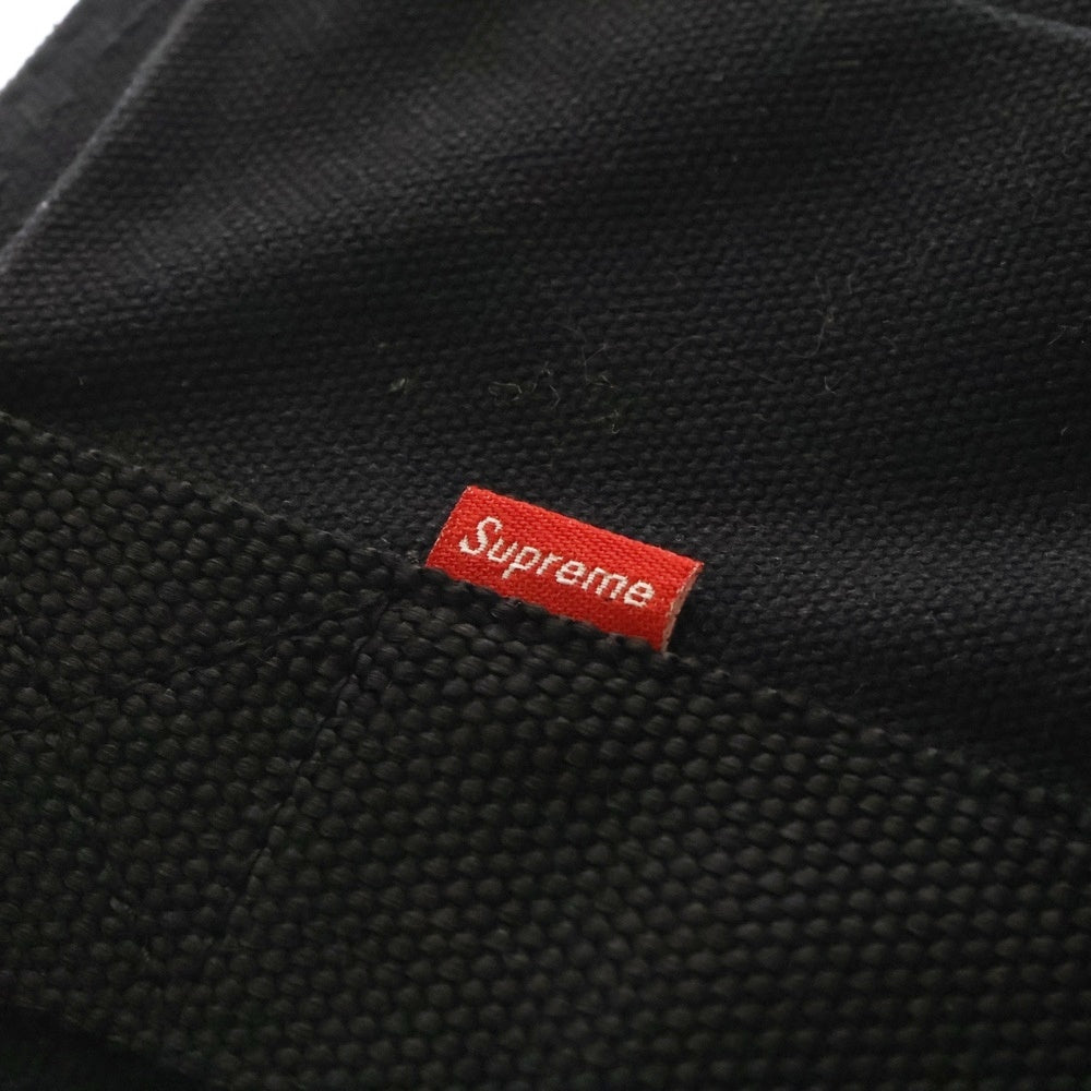 SUPREME(シュプリーム) 22AW Logo Canvas Tote フロントロゴ キャンバス トートバッグ ブラック