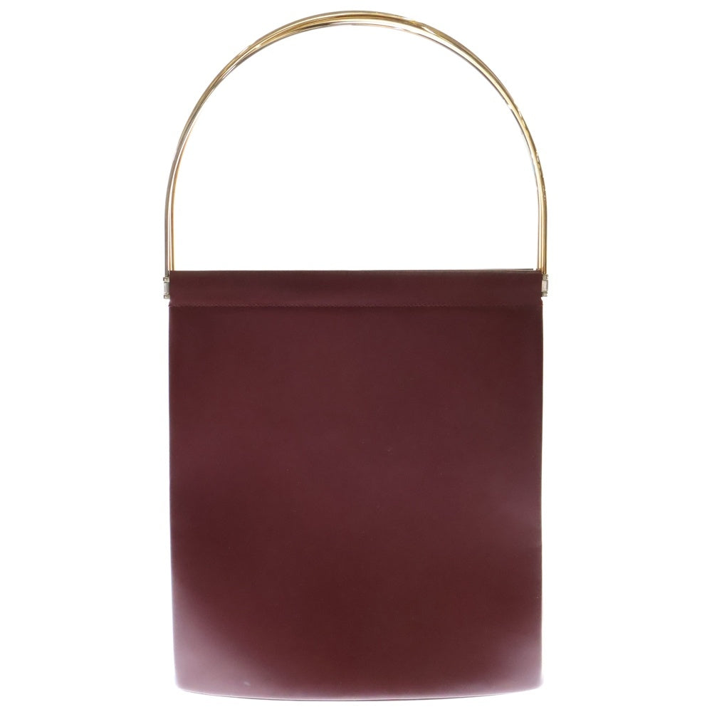 Cartier(カルティエ) カルティエ トリニティ スリーカラーハンドル レザーハンドバッグ ボルドー