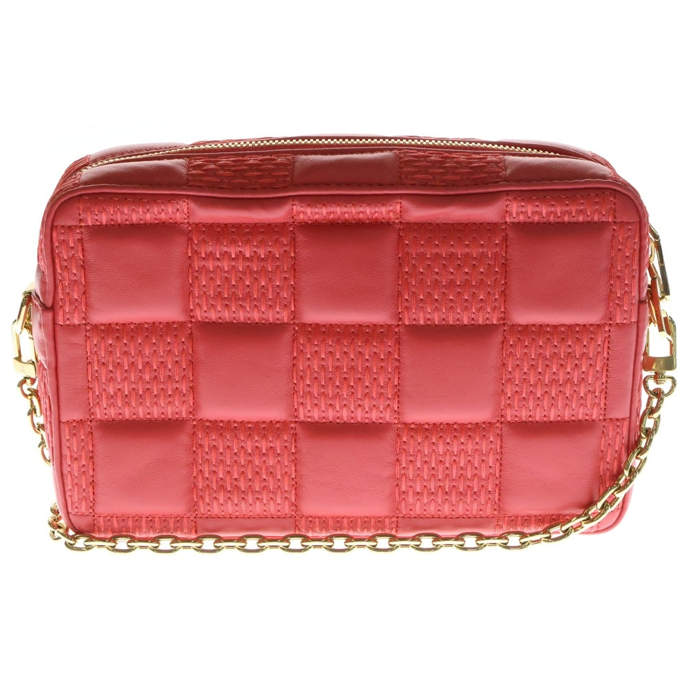 LOUIS VUITTON(ルイヴィトン) TROCA PM M59118 ラムスキン ダミエジャイアントトロカ PM 2WAYショルダーバッグ ピンク