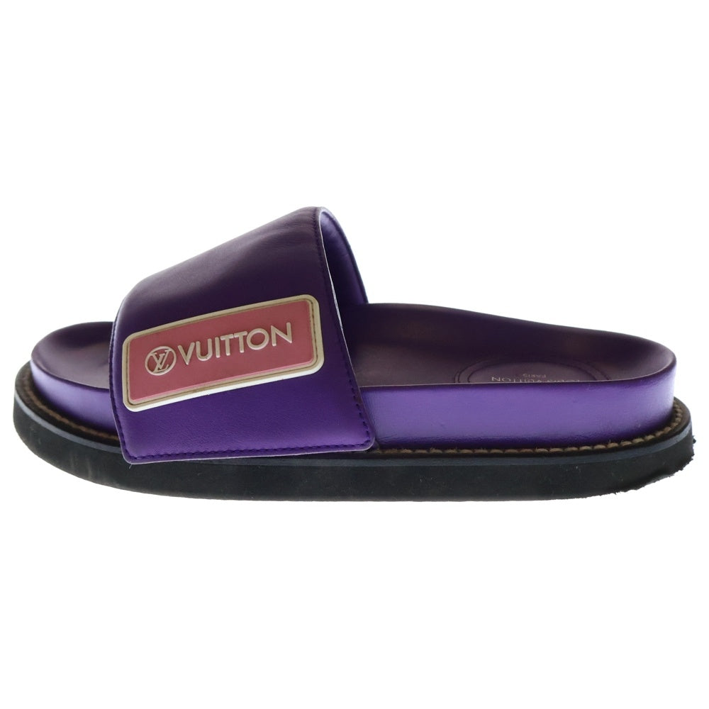 LOUIS VUITTON(ルイヴィトン) サンセットライン レザー スライドサンダル レディース パープル