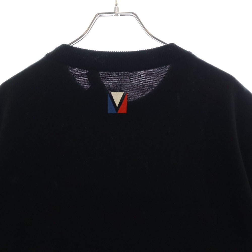 LOUIS VUITTON(ルイヴィトン) 24AW Embellished Short-Sleeved Cotton Crewneck T-shirt 1AFVSA アメリカズカップ エンベリッシュド ラインストーンTシャツ 半袖カットソー ブラック