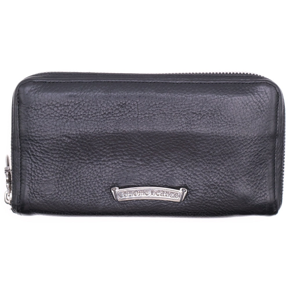 CHROME HEARTS(クロムハーツ) REC F ZIP #2 フィリグリープラス ラウンドジップ レザーロングウォレット 長財布 ブラック