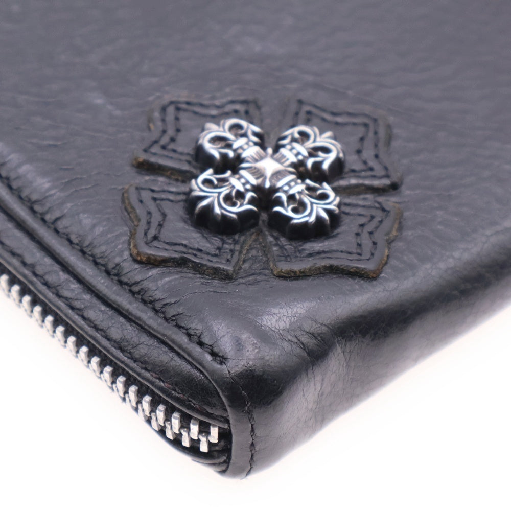 CHROME HEARTS(クロムハーツ) REC F ZIP #2 フィリグリープラス ラウンドジップ レザーロングウォレット 長財布 ブラック