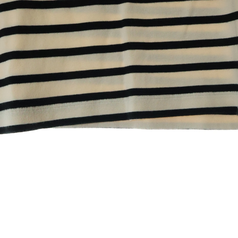 JIL SANDER +(ジルサンダープラス) バックロゴ ボーダー 半袖カットソー Tシャツ ブラック/ベージュ J47GC0109 J46497