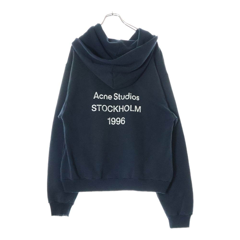 Acne Studios(アクネ ストゥディオズ) 24SS Logo Hoodie Sweater FN-UX-SWEA000020 ダメージ加工 ロゴフーディ スウェットパーカー ブラック