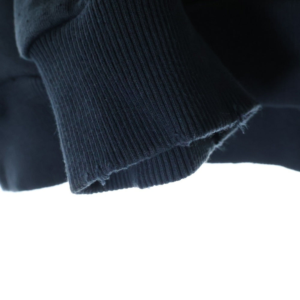 Acne Studios(アクネ ストゥディオズ) 24SS Logo Hoodie Sweater FN-UX-SWEA000020 ダメージ加工 ロゴフーディ スウェットパーカー ブラック
