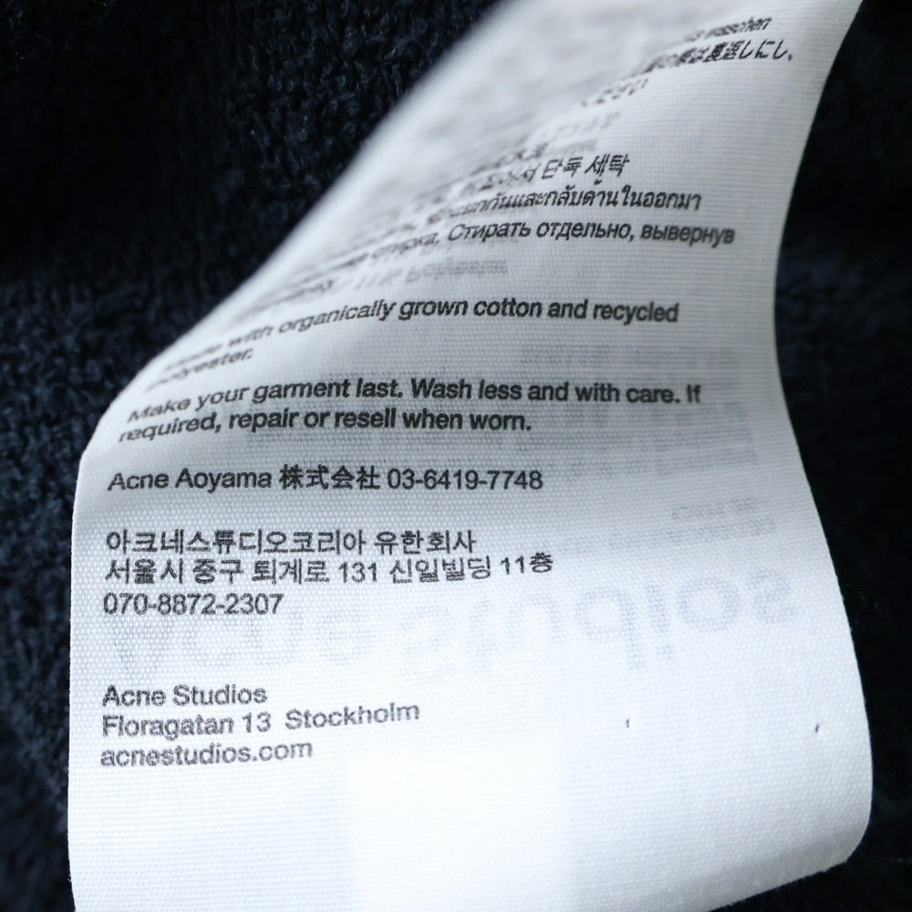 Acne Studios(アクネ ストゥディオズ) 24SS Logo Hoodie Sweater FN-UX-SWEA000020 ダメージ加工 ロゴフーディ スウェットパーカー ブラック