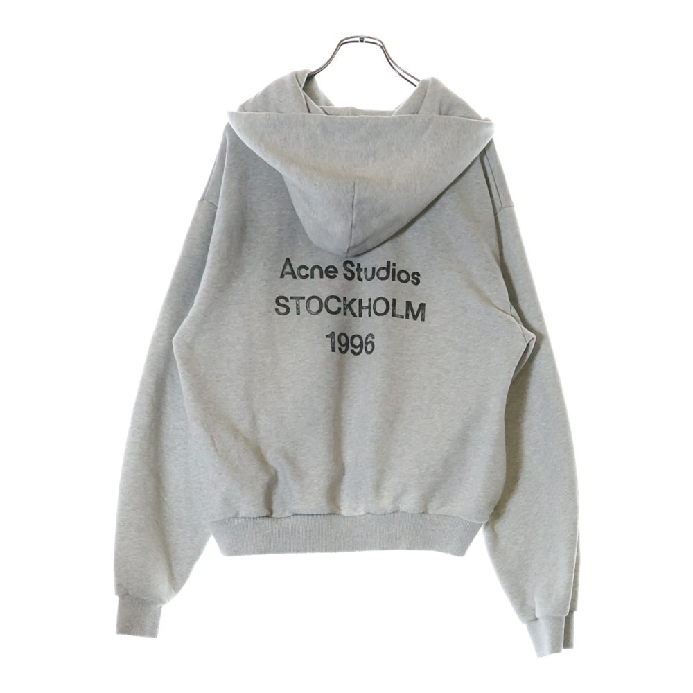 Acne Studios(アクネ ストゥディオズ) Logo Hoodie Sweater FN-UX-SWEA000023 ダメージ加工 ロゴフーディ スウェットパーカー グレー