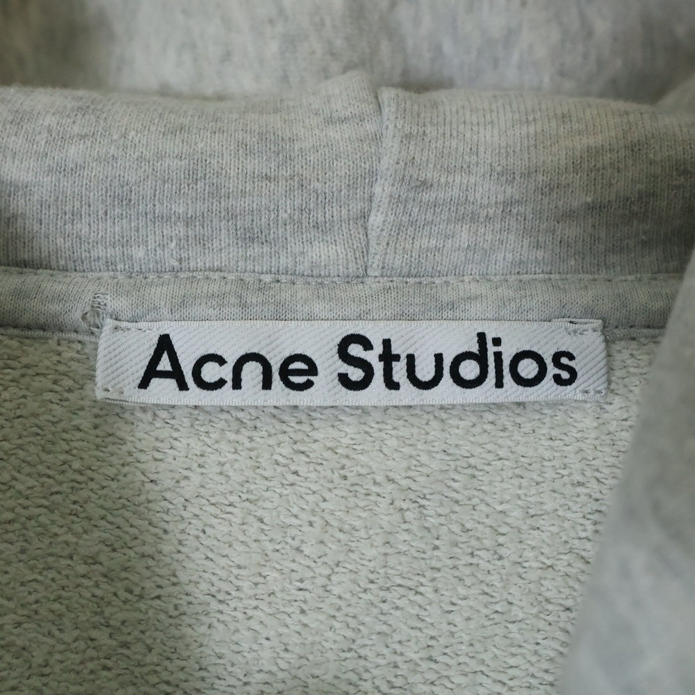 Acne Studios(アクネ ストゥディオズ) Logo Hoodie Sweater FN-UX-SWEA000023 ダメージ加工 ロゴフーディ スウェットパーカー グレー