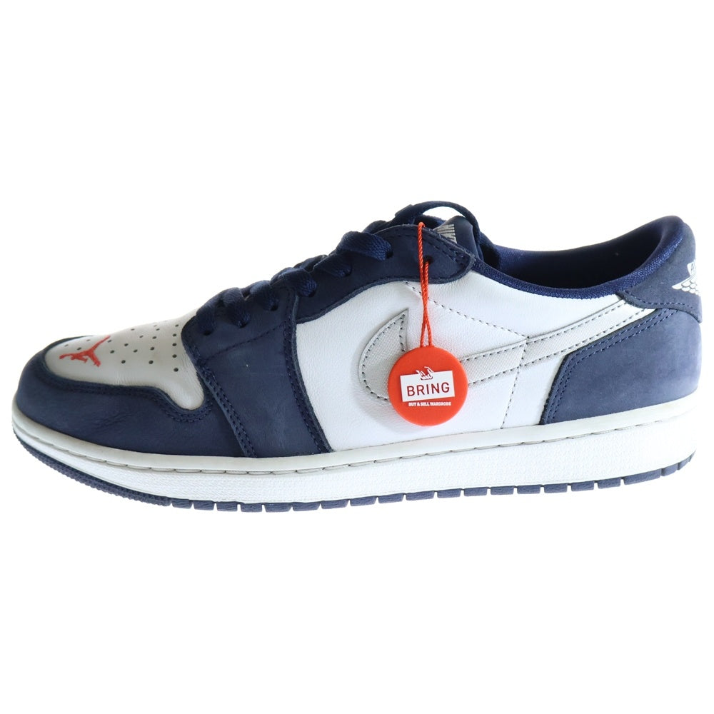 NIKE SB(ナイキエスビー) ×Eric Koston AIR JORDAN 1 LOW QS CJ7891-400 ×エリック コストン エアジョーダン1 ローカットスニーカー ホワイト/ネイビー US9.5/27.5cm