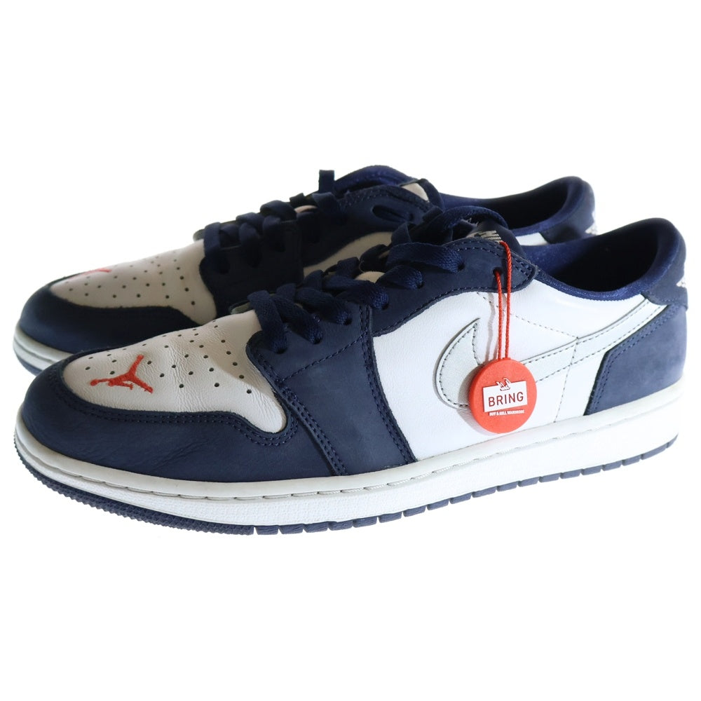 NIKE SB(ナイキエスビー) ×Eric Koston AIR JORDAN 1 LOW QS CJ7891-400 ×エリック コストン エアジョーダン1 ローカットスニーカー ホワイト/ネイビー US9.5/27.5cm