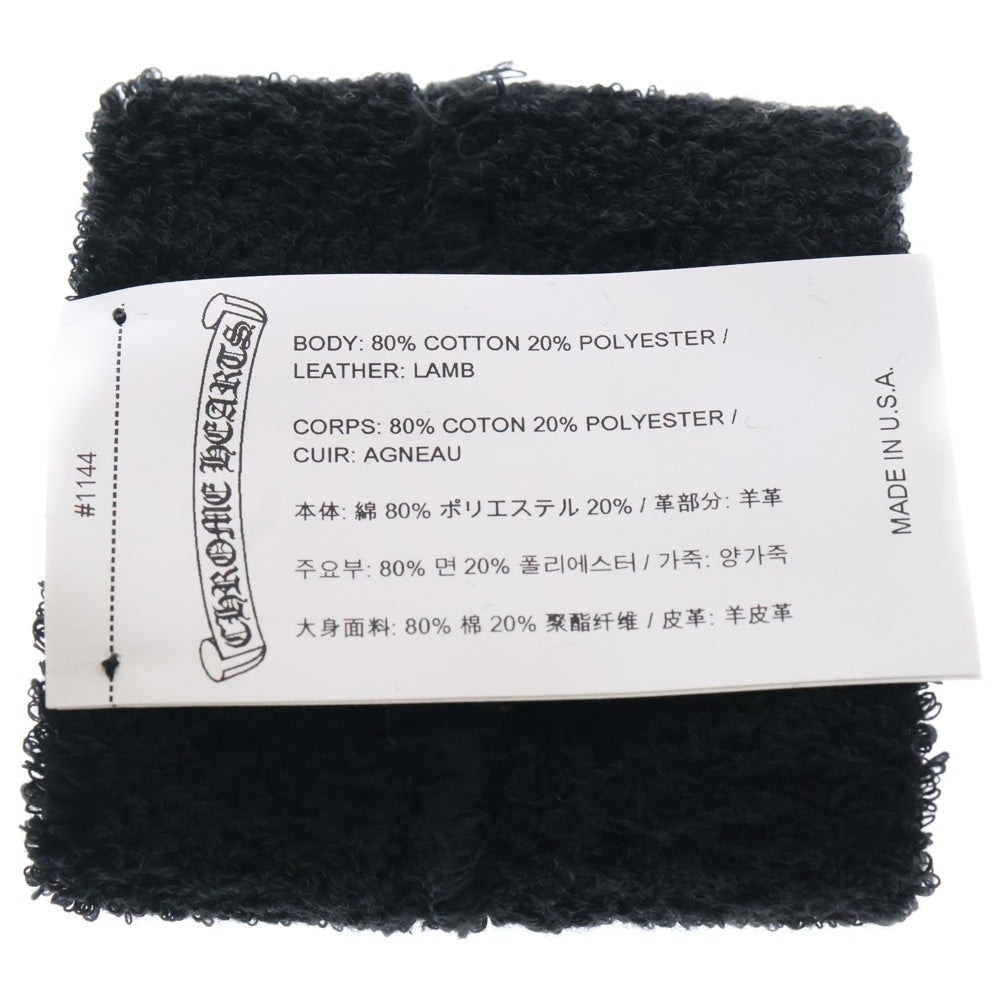 CHROME HEARTS(クロムハーツ) SWEATBAND WRIST クロスパッチリストバンド ブラック/ピンク