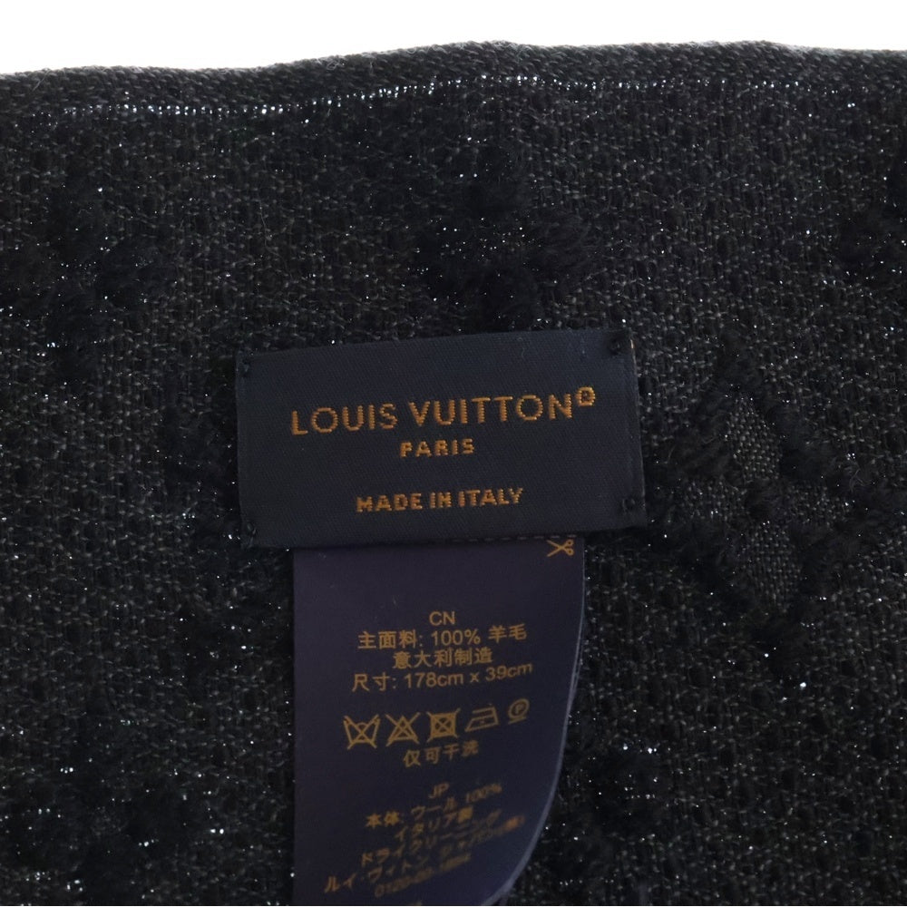LOUIS VUITTON(ルイヴィトン) エシャルプ モノグラムクラシックウールマフラー M70520 ブラック