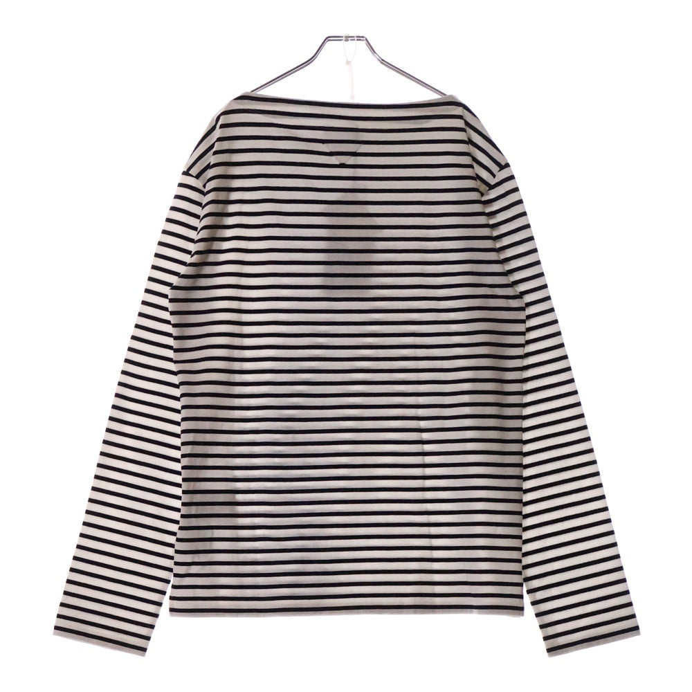 PRADA(プラダ) ボーダー長袖Tシャツ UJL07B S231 111Q ホワイト/ネイビー