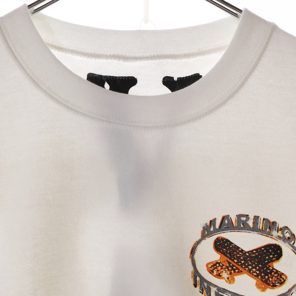 VLONE(ヴィーロン) ×Marino Infantry Logo Sweat Shirt マリノインファントリー ロゴプリント クルーネックスウェットシャツ トレーナー ホワイト