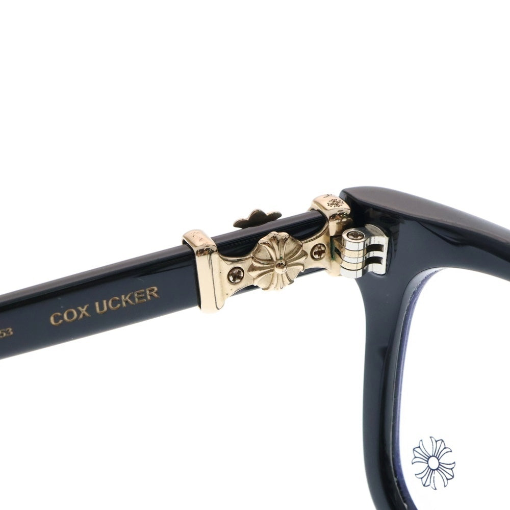 CHROME HEARTS(クロムハーツ) COX UCKER CHクロステンプルウェリントンサングラス 眼鏡 ブラック/ゴールド