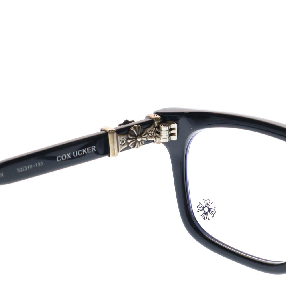 CHROME HEARTS(クロムハーツ) COX UCKER CHクロステンプルウェリントンサングラス 眼鏡 ブラック/シルバー