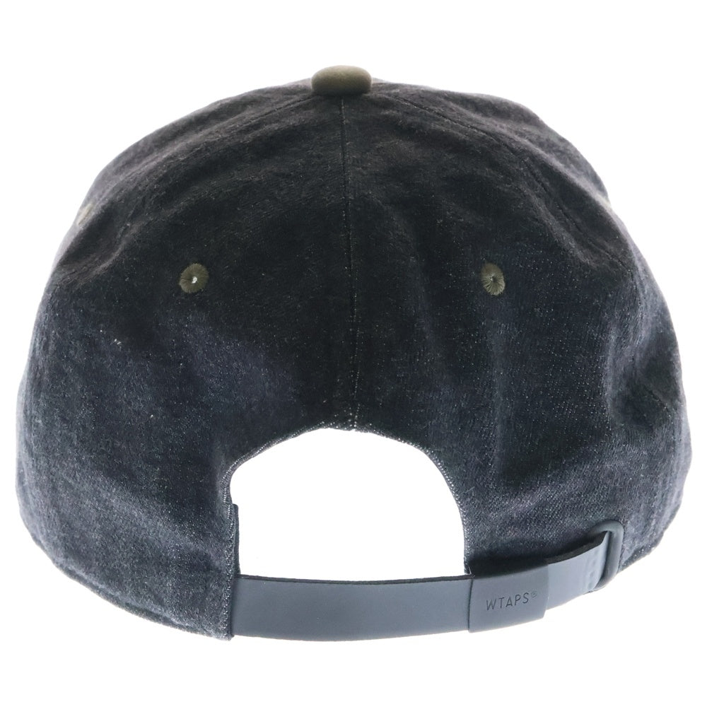 WTAPS(ダブルタップス) 22AW LOGO DENIM CAP 222HCDT-HT14 ロゴ刺繍 デニム ベースボールキャップ 帽子 インディゴ/カーキ