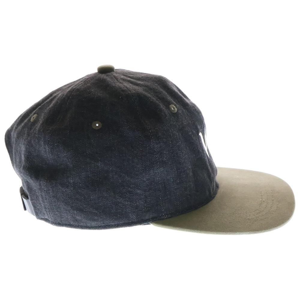 WTAPS(ダブルタップス) 22AW LOGO DENIM CAP 222HCDT-HT14 ロゴ刺繍 デニム ベースボールキャップ 帽子 インディゴ/カーキ