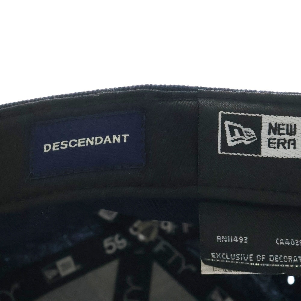 DESCENDANT(ディセンダント) ×NEW ERA Dロゴ刺繍 ベースボールキャップ 帽子 ネイビー