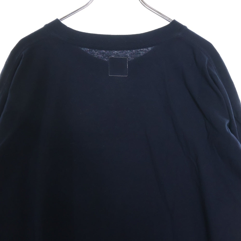 VANS(ヴァンズ) 21AW ×A.H 2Side Long Sleeve T-Shirt 121C1020306 長谷川昭雄 ロゴプリント 2サイド 長袖Tシャツ カットソー ネイビー