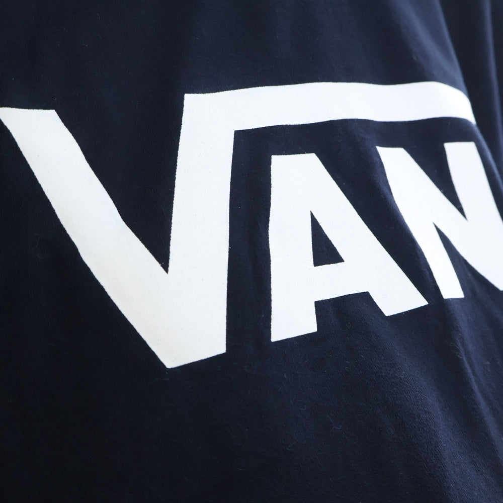 VANS(ヴァンズ) 21AW ×A.H 2Side Long Sleeve T-Shirt 121C1020306 長谷川昭雄 ロゴプリント 2サイド 長袖Tシャツ カットソー ネイビー